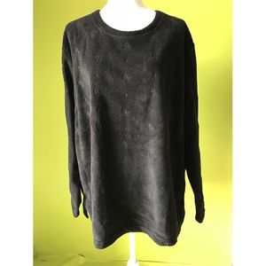 Denim & Co Long Sleeve Scoop Floral Imprint Top XL